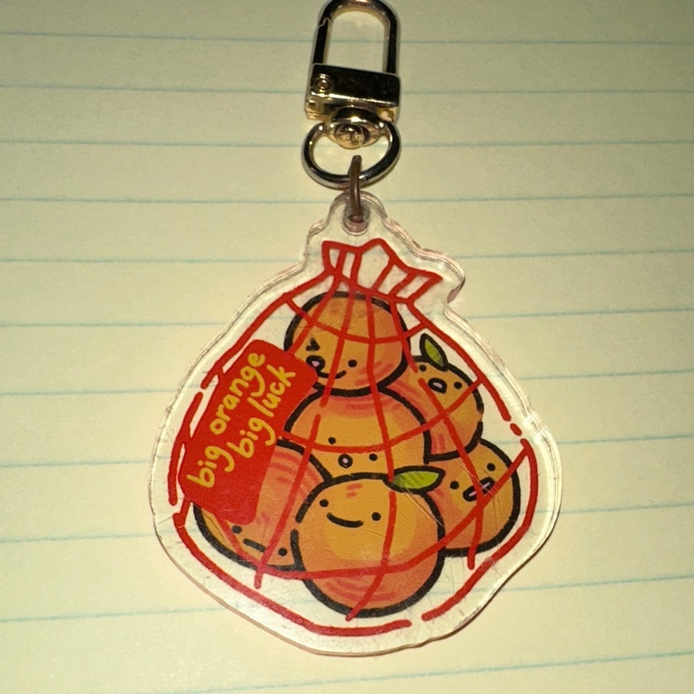 Vibrant Orange Fruit Keychain